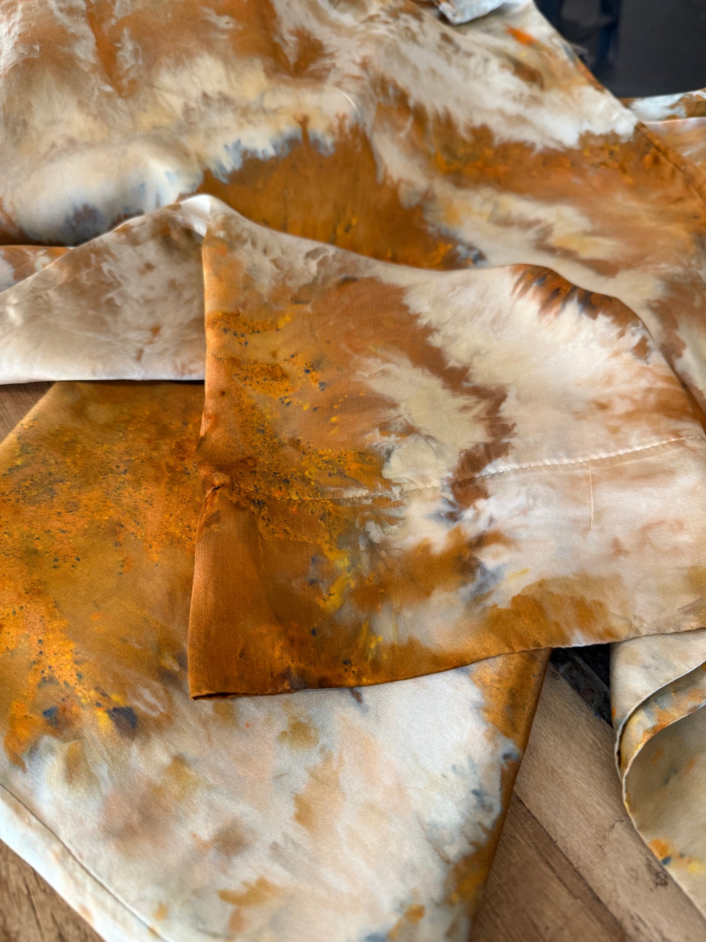 Earthy Agate Dyed Set of Silk Pillow Cases SP001