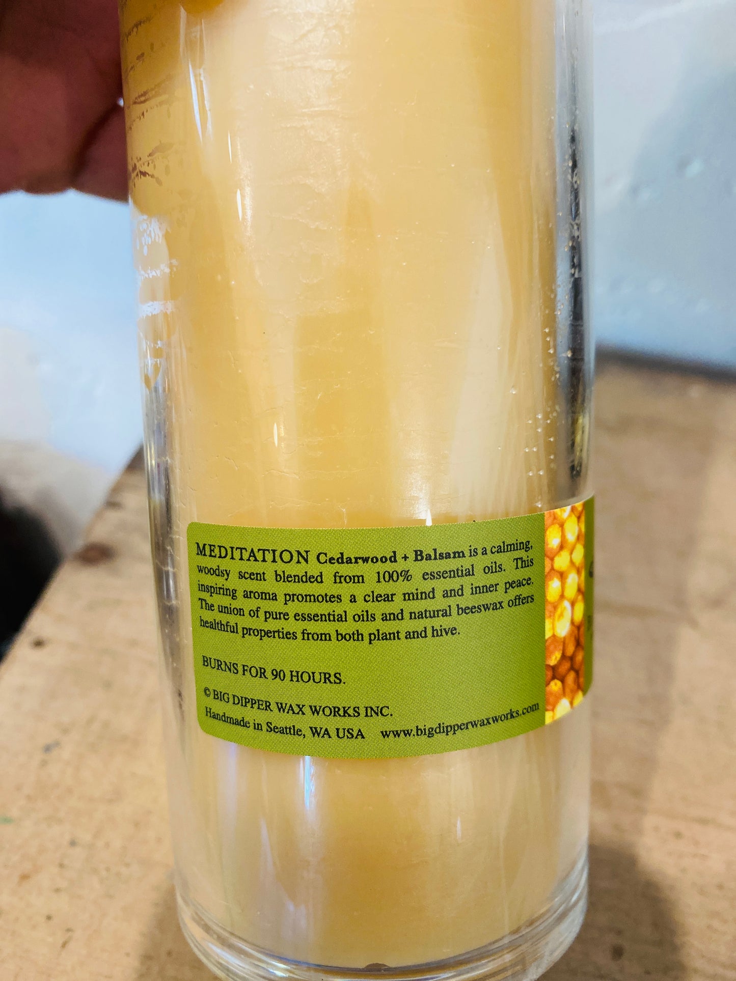Meditation Sanctuary Tall Glass Candle 12.5 oz