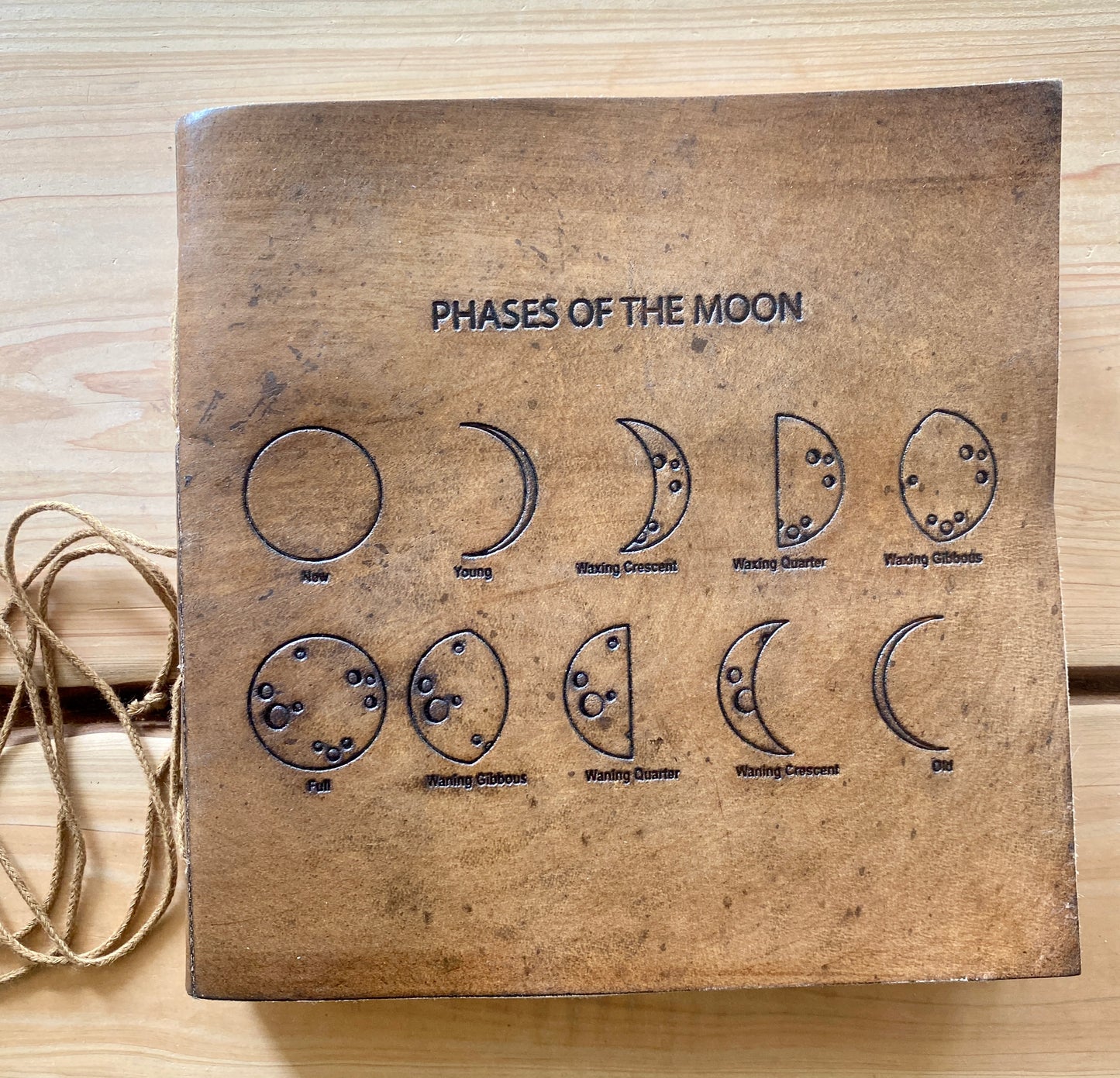 Phases Of The Moon Leather Journal
