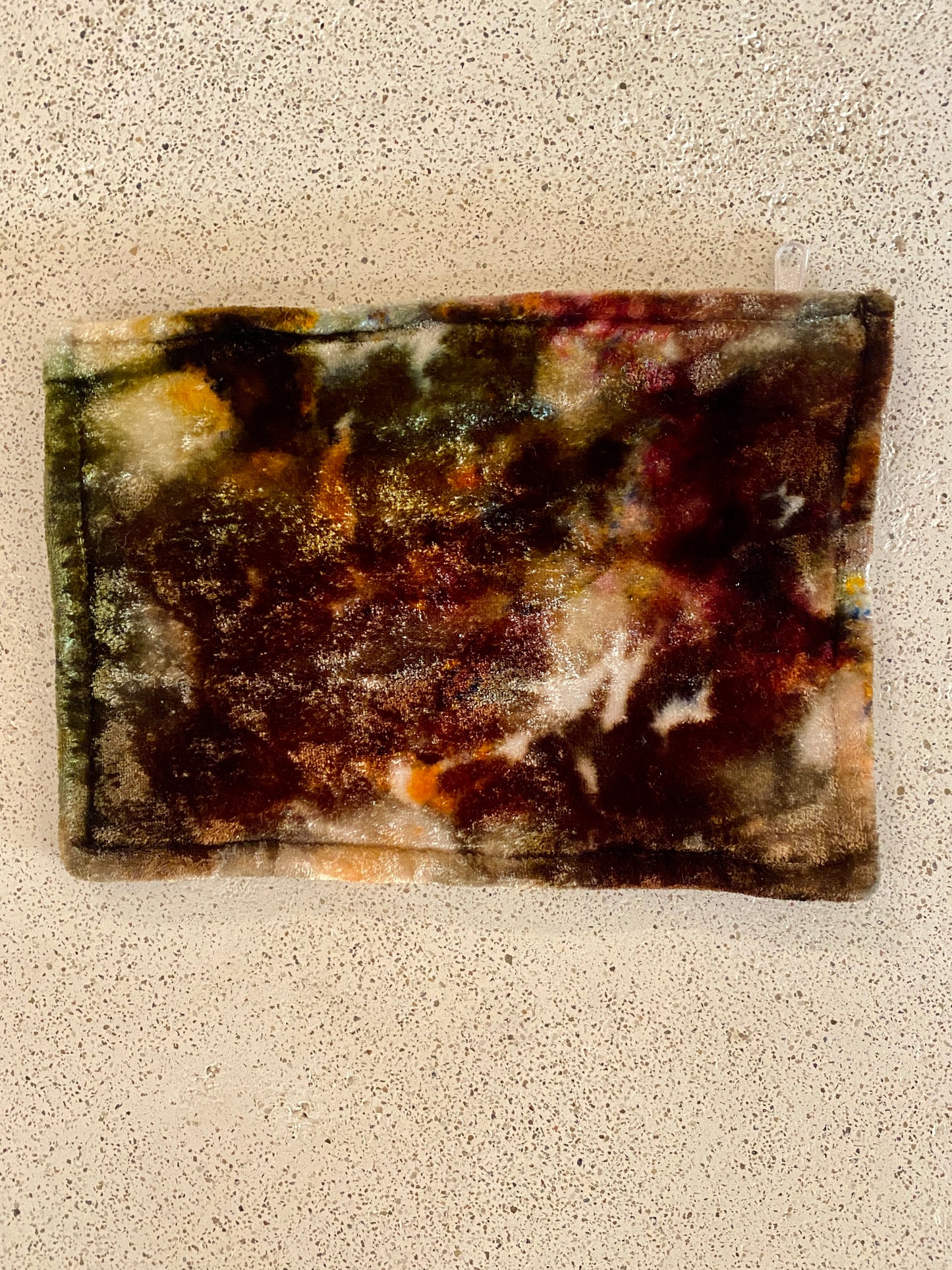 Earthy Agate Dyed Velvet + Silk Pouch Medium