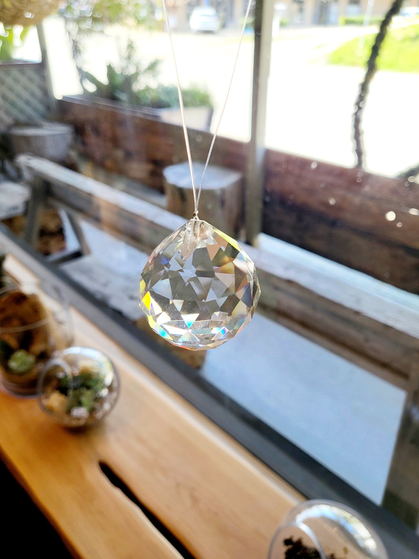 Crystal ball rainbow sun catcher XL
