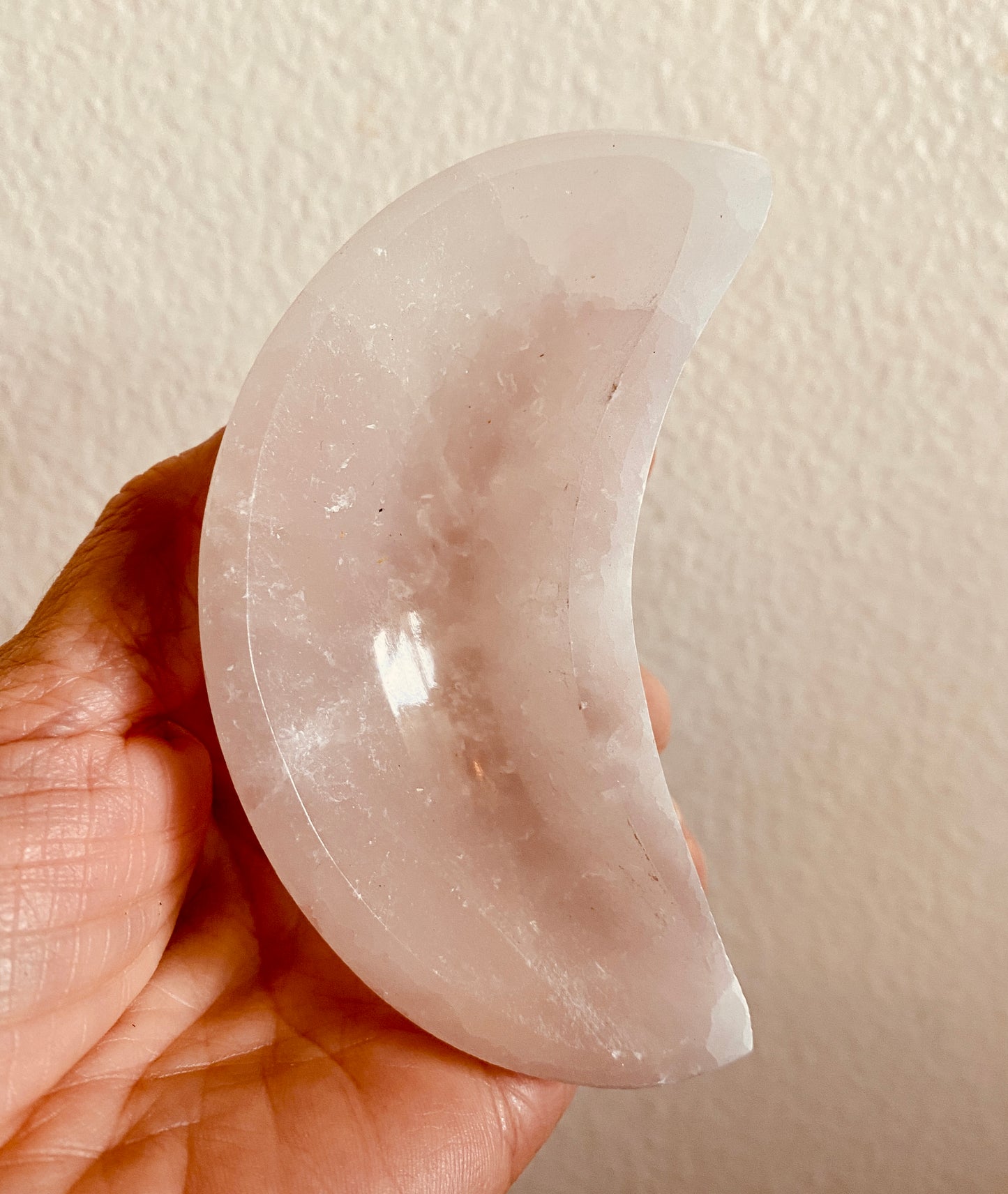 Selenite Crescent Moon Bowl