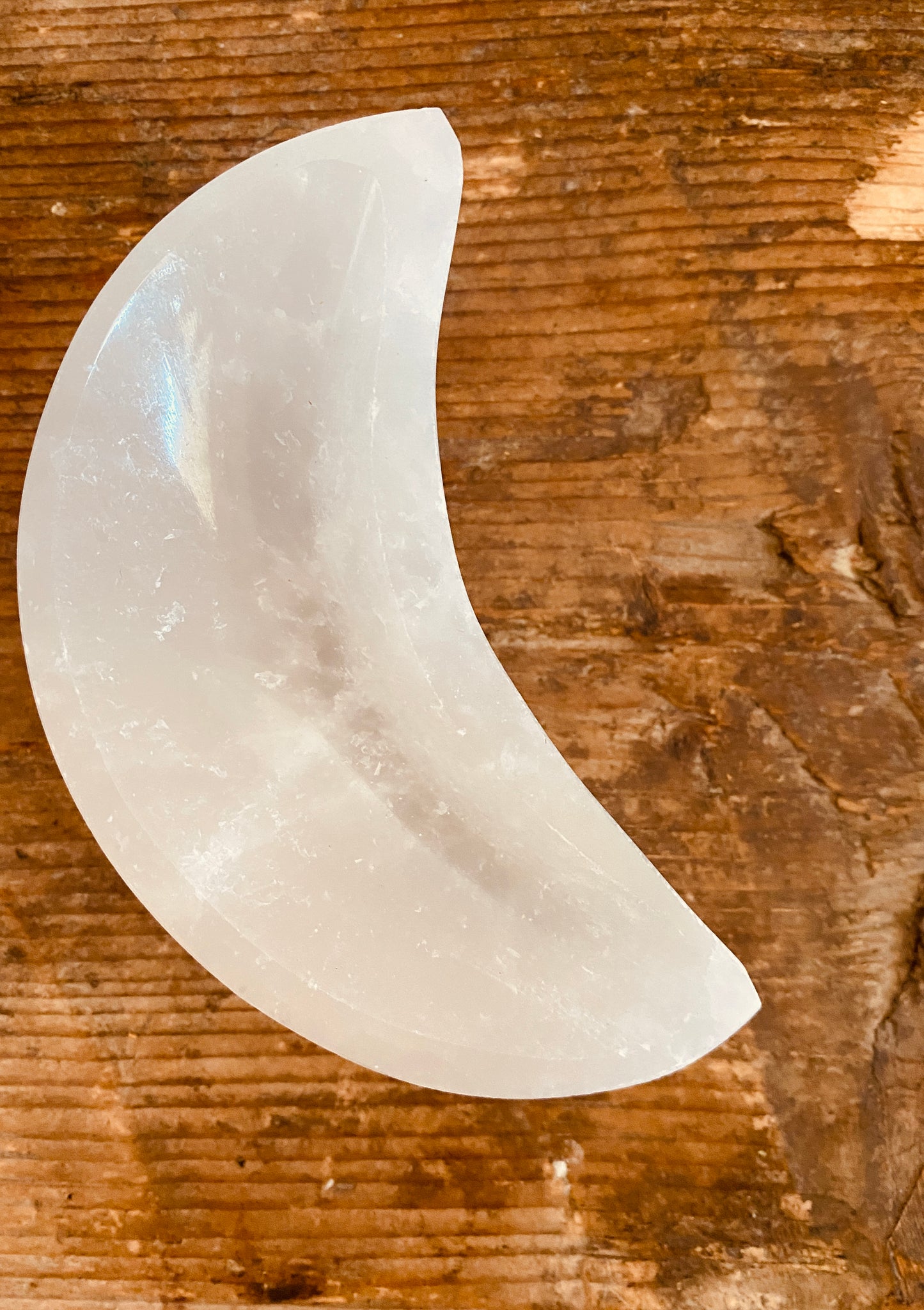 Selenite Crescent Moon Bowl