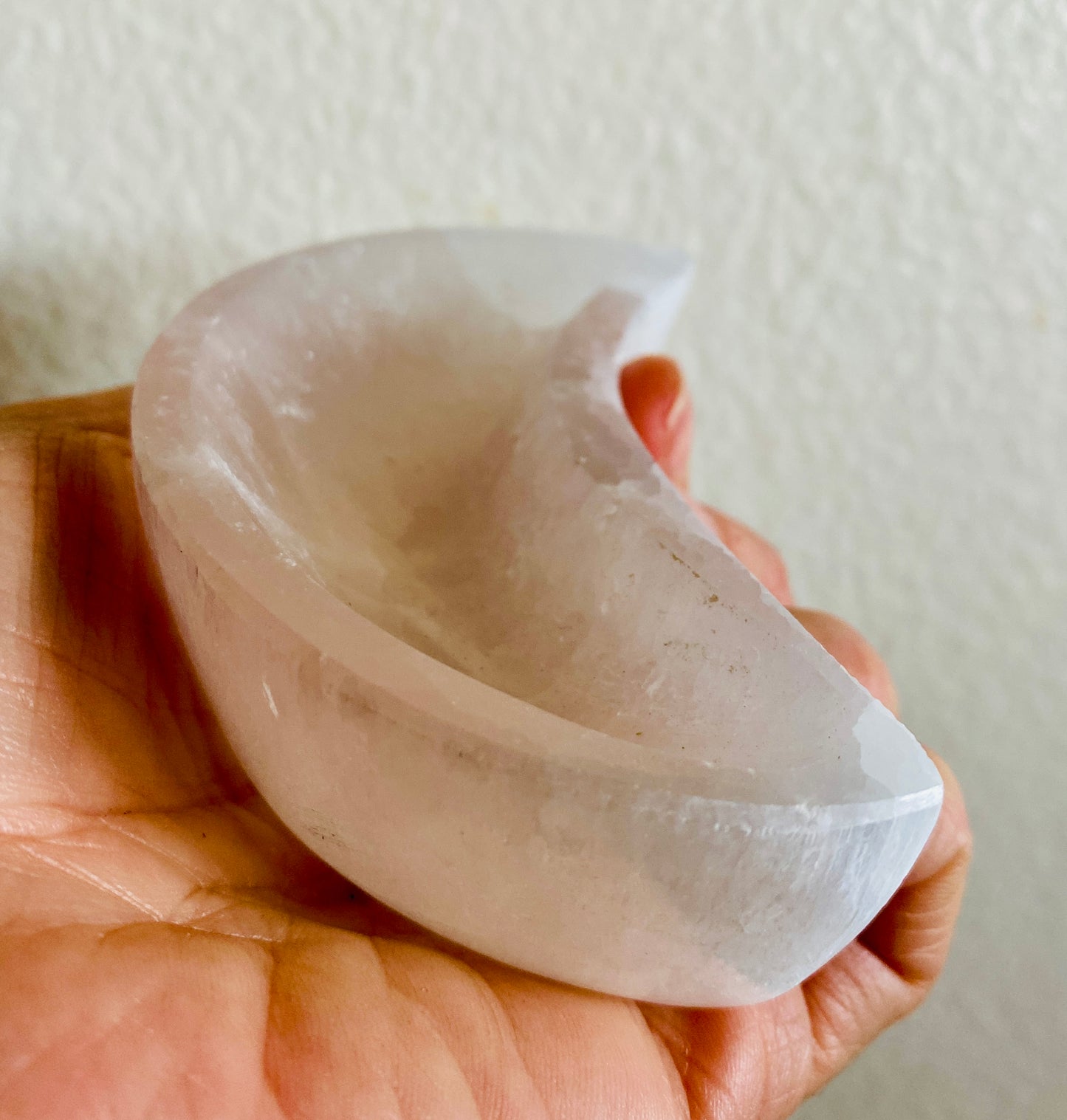 Selenite Crescent Moon Bowl