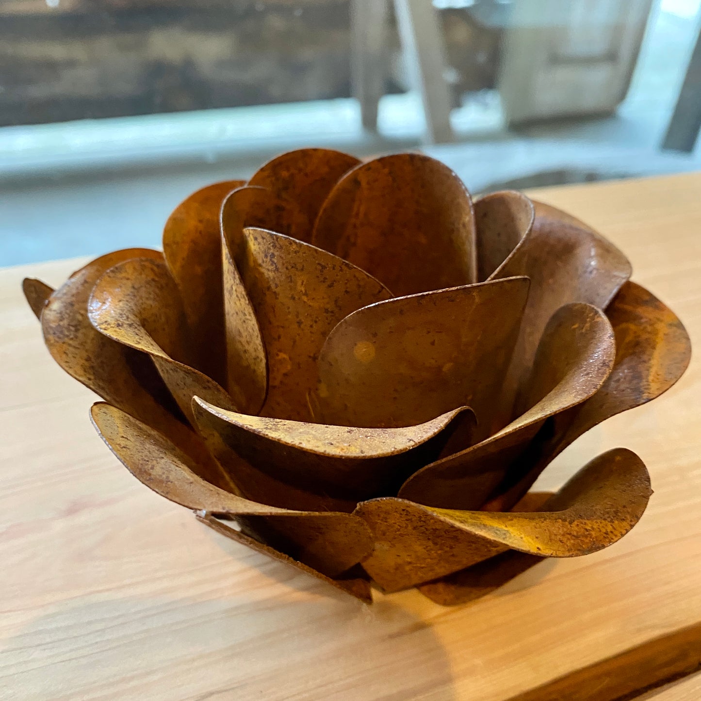 Large Rusty Metal Rose