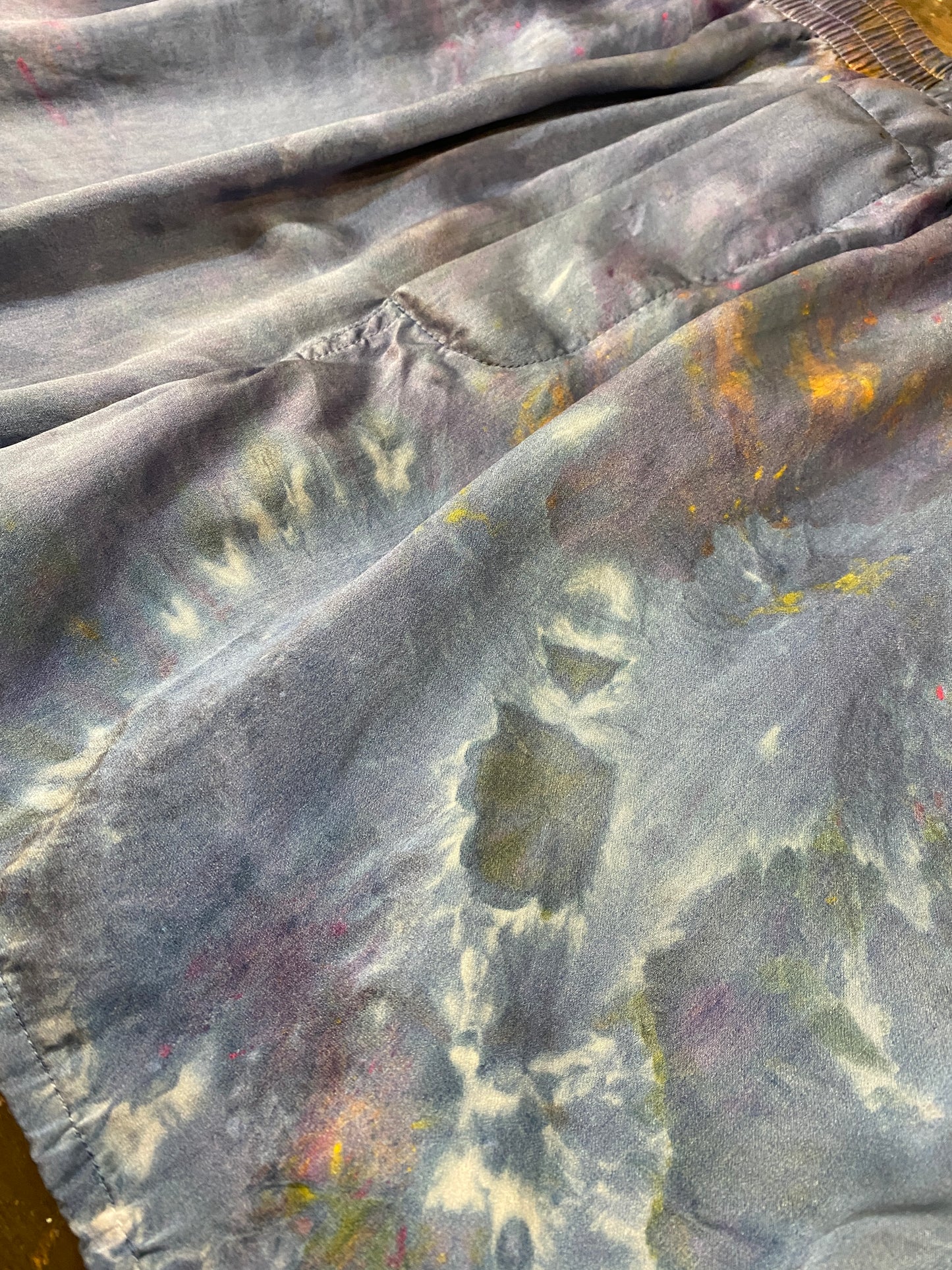 Blue Dyed Silk Boxers SB02