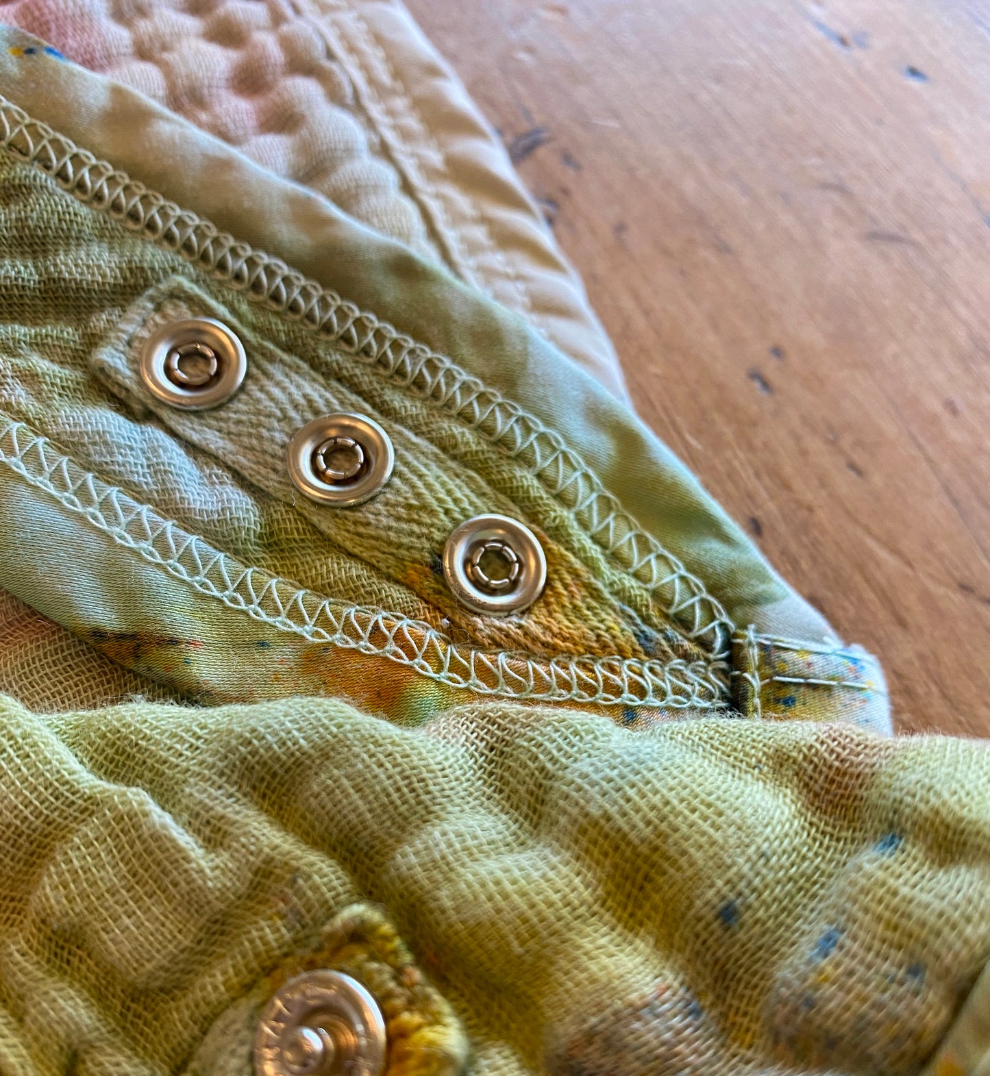 Earthy Dyed Organic Muslin Baby Bib