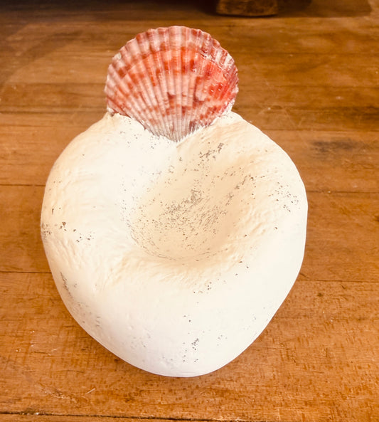 Scallop Sea Shell Concrete Ring Dish