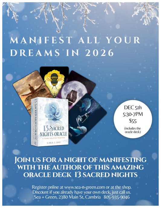 Manifestation Night with Author of Oracle Deck 13 Sacred Nights, Lara Day
