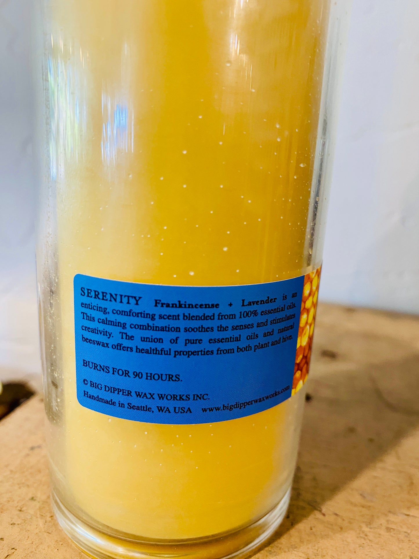Serenity Sanctuary Tall Glass Candle 12.5 oz