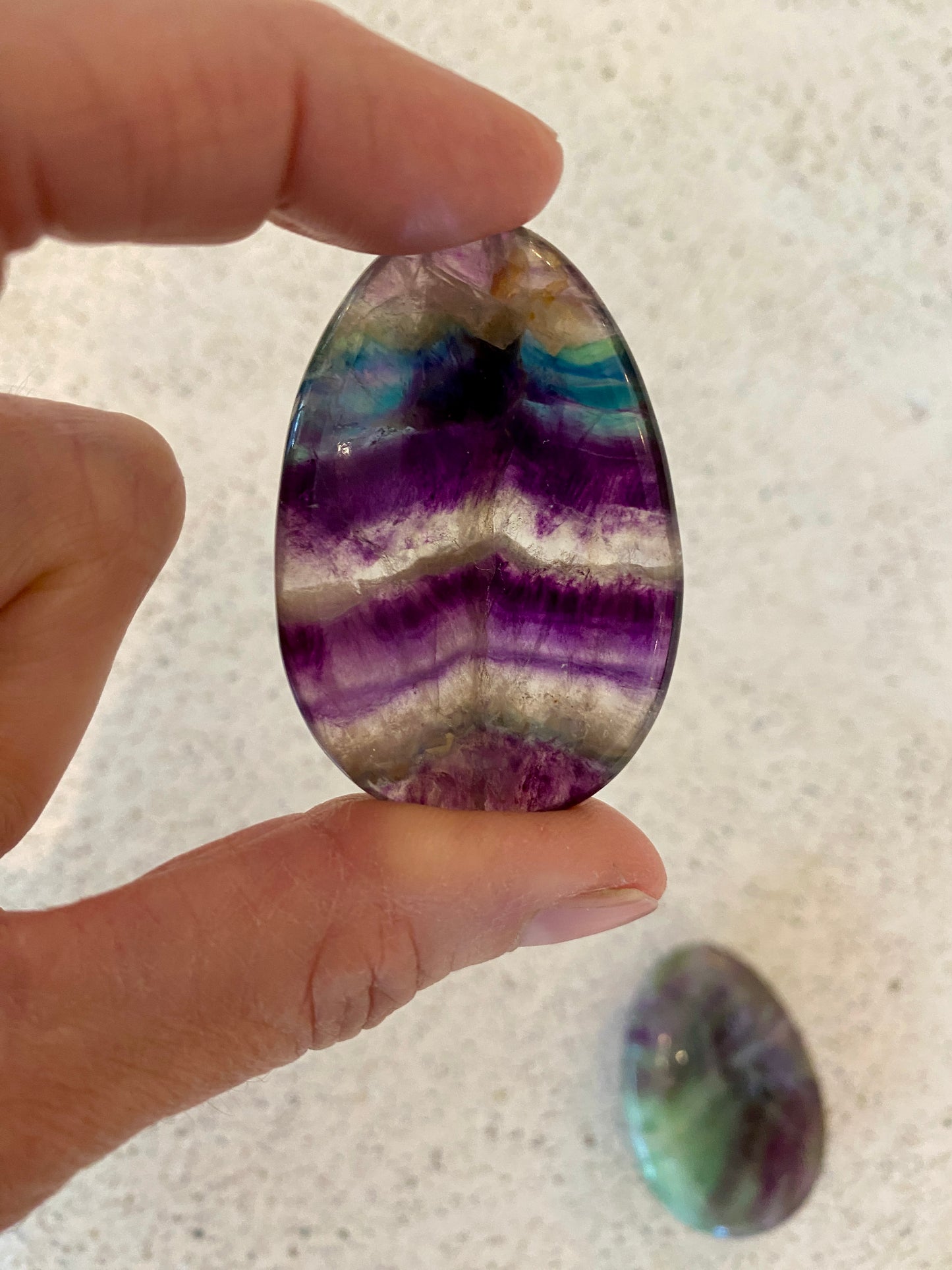 Fluorite No Worry Stone