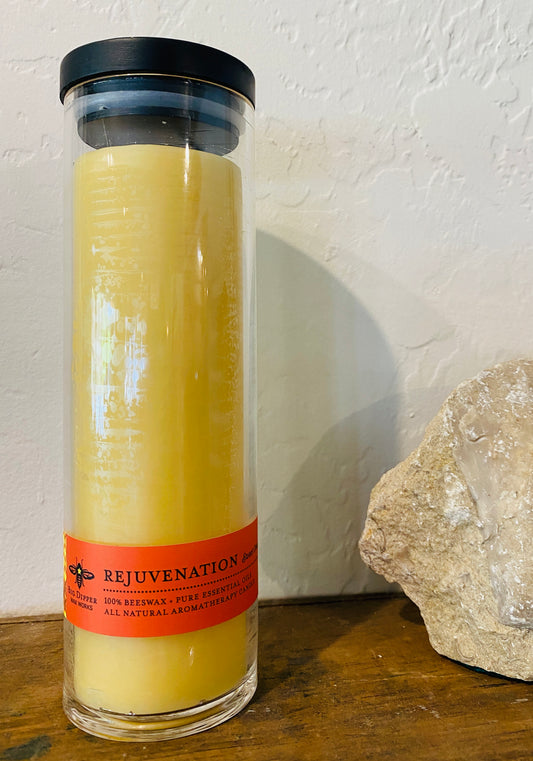 Rejuvenation Sanctuary Tall Glass Candle 12.5 oz