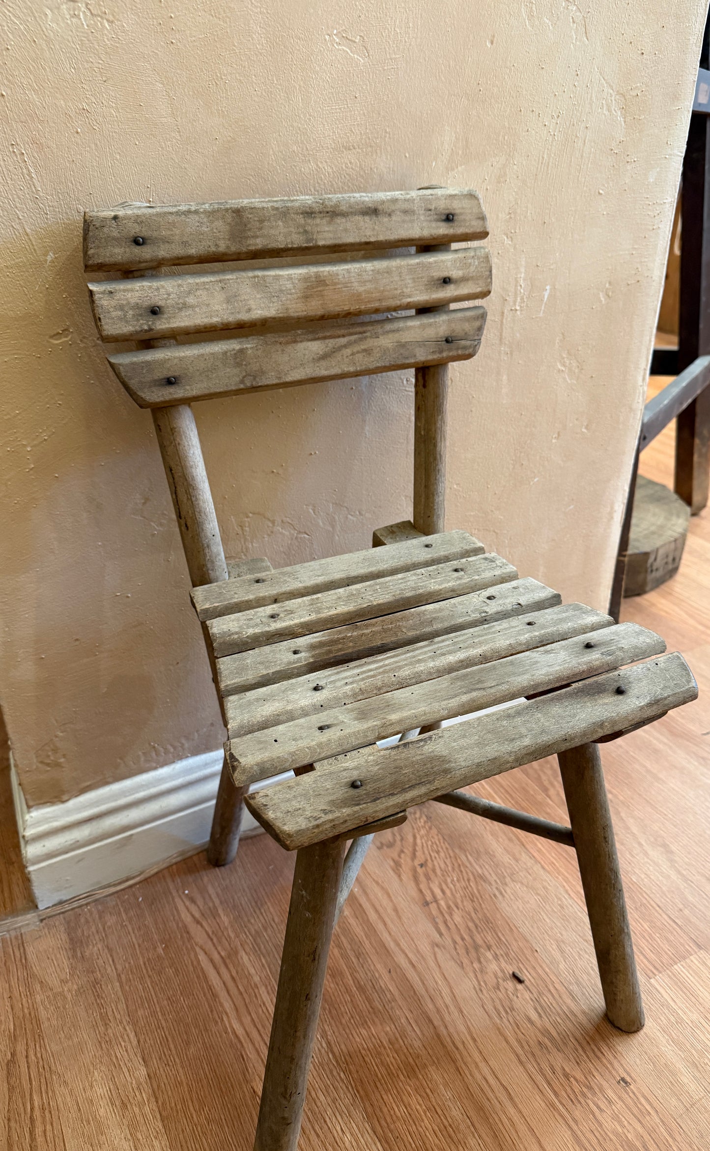 Vintage European Wooden Children's Chairs, Set of 2
