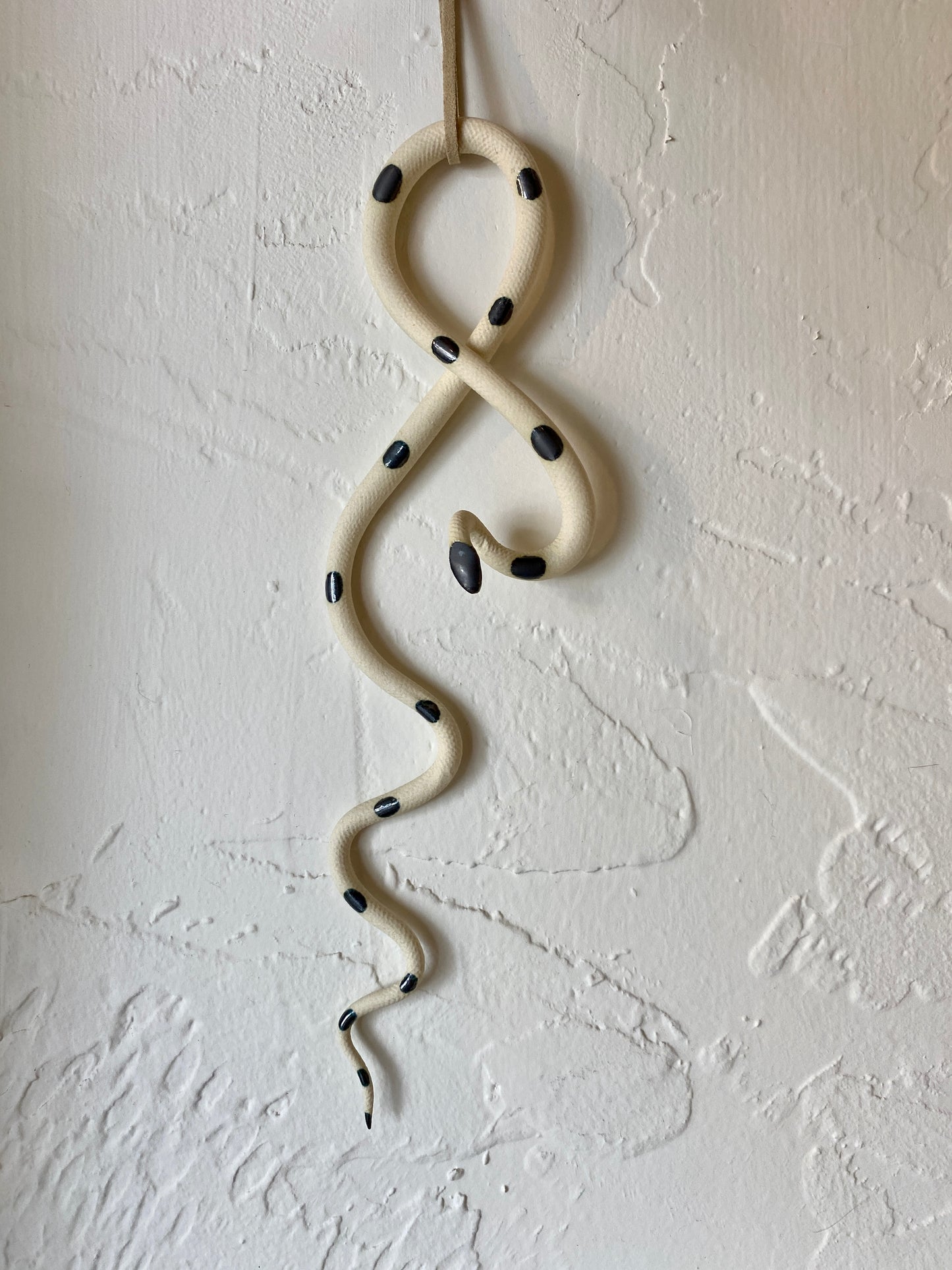 White Ceramic Snake Ornament