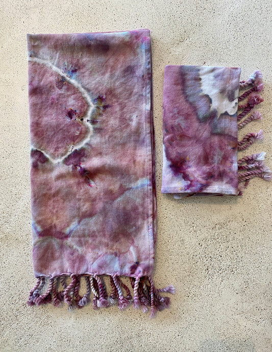 Dyed Turkish Cotton Kitchen/Bath Hand Towel Purples