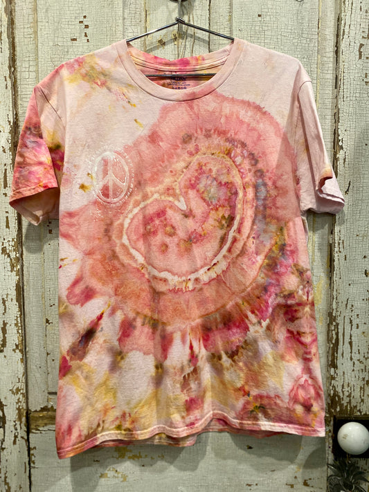 Peace Pink Agate Dyed Tee Kids Small T006