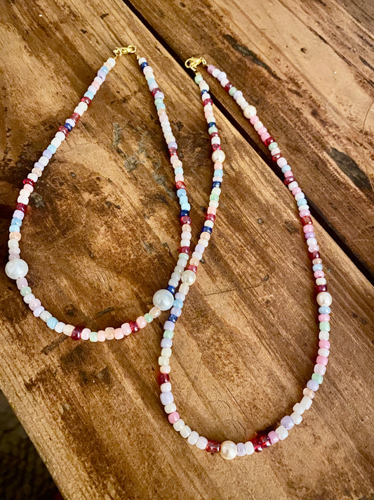 Fun Beaded Necklace 16”