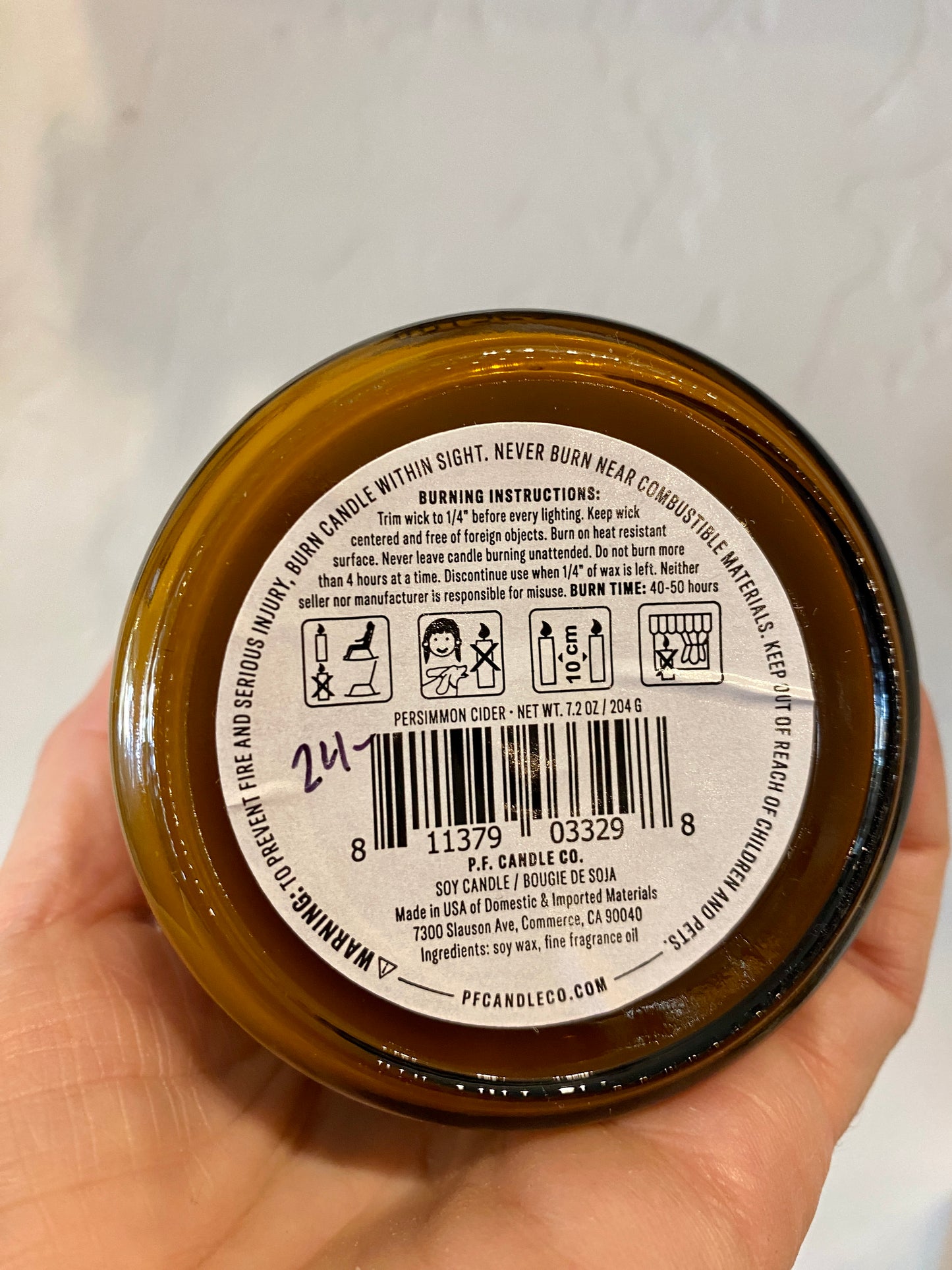 PF Candle Persimmon Cider Candle 7.2 oz