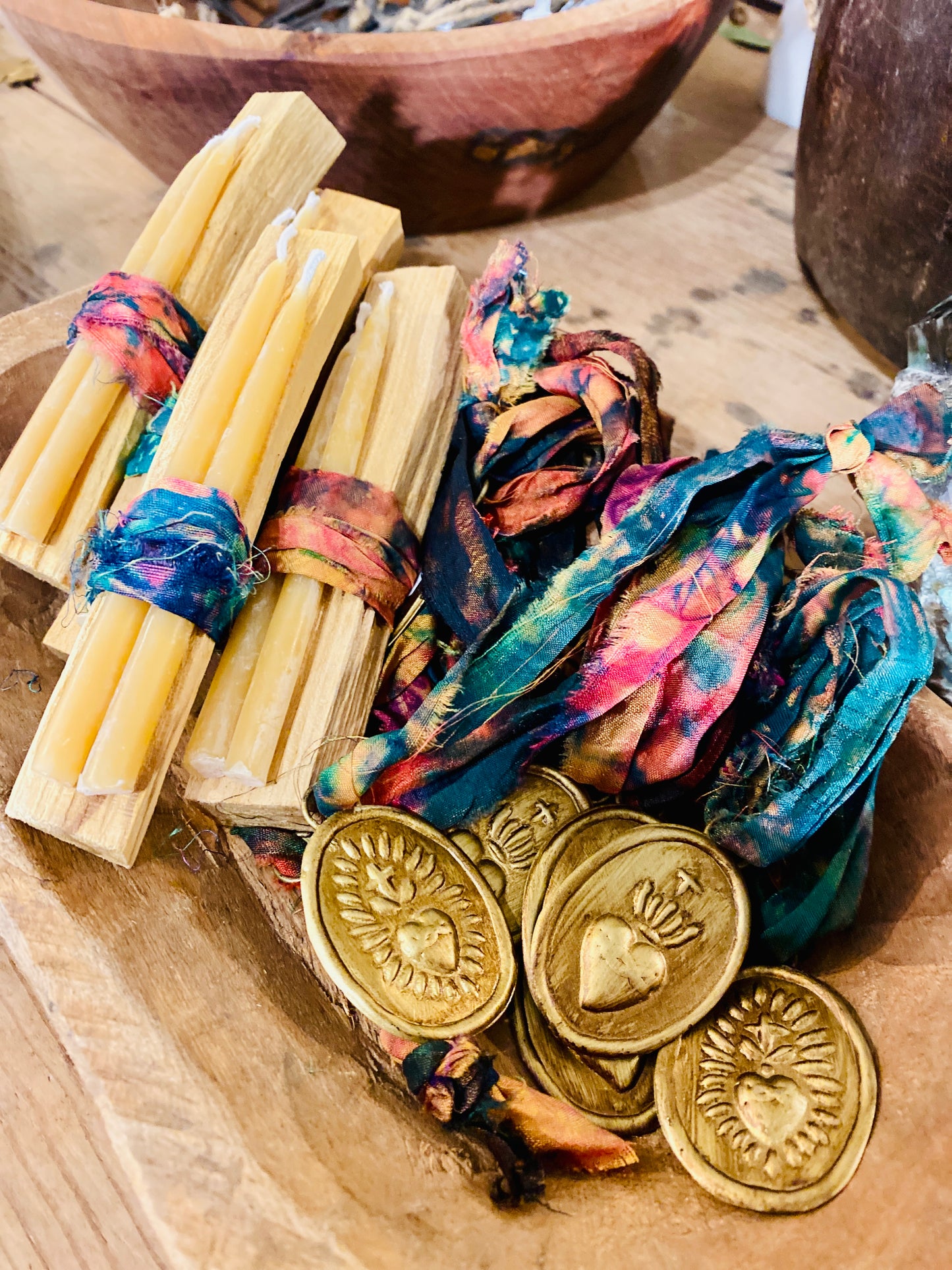 Celebration Bundle Beeswax Candles + Palo Santo