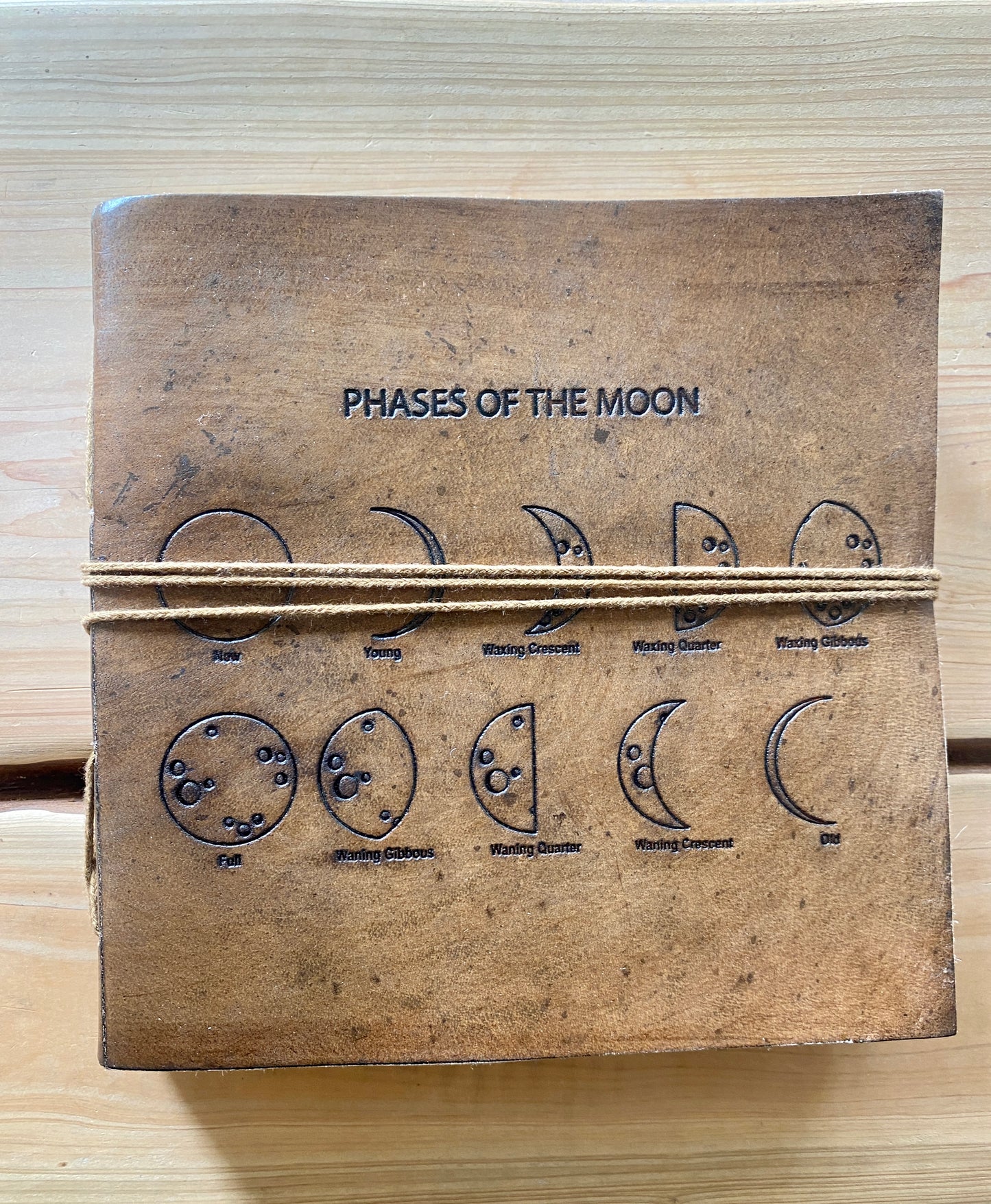 Phases Of The Moon Leather Journal
