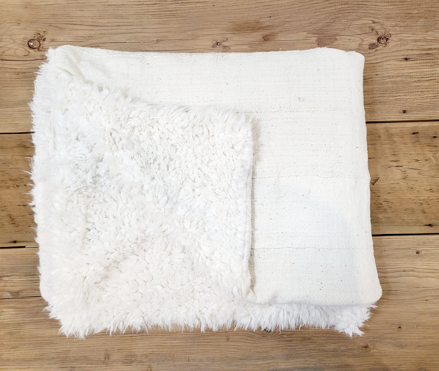 Hygge Mudcloth + Fuzzy Blanket 4' x 6'