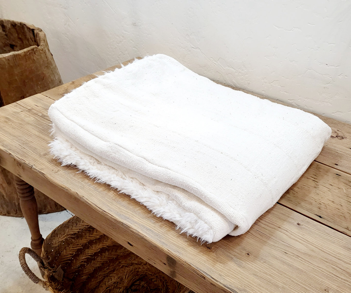 Hygge Mudcloth + Fuzzy Blanket 4' x 6'