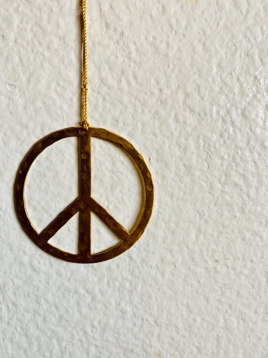 Choose Peace Brass Ornament