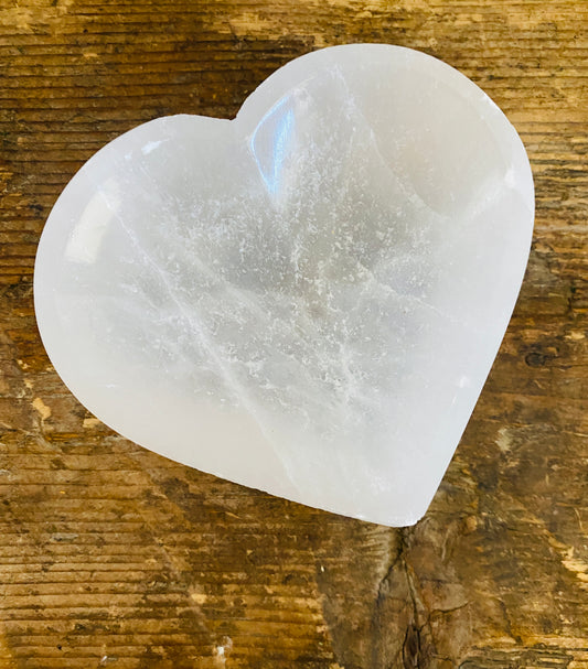 Selenite Heart Bowl