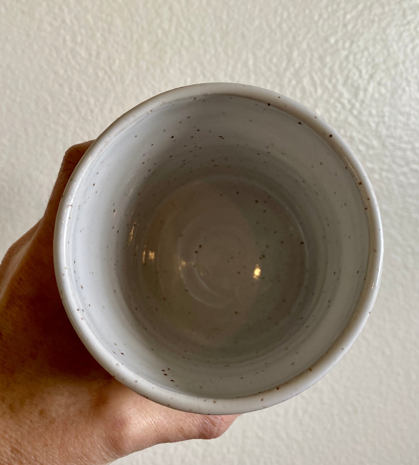 Marbled White Glazed Tumbler Mug