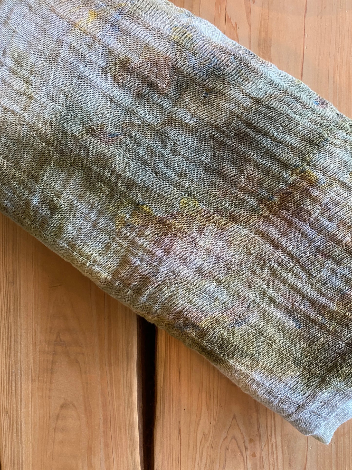 Earthy Dyed Muslin Cotton Shawl / Throw / Swaddle
