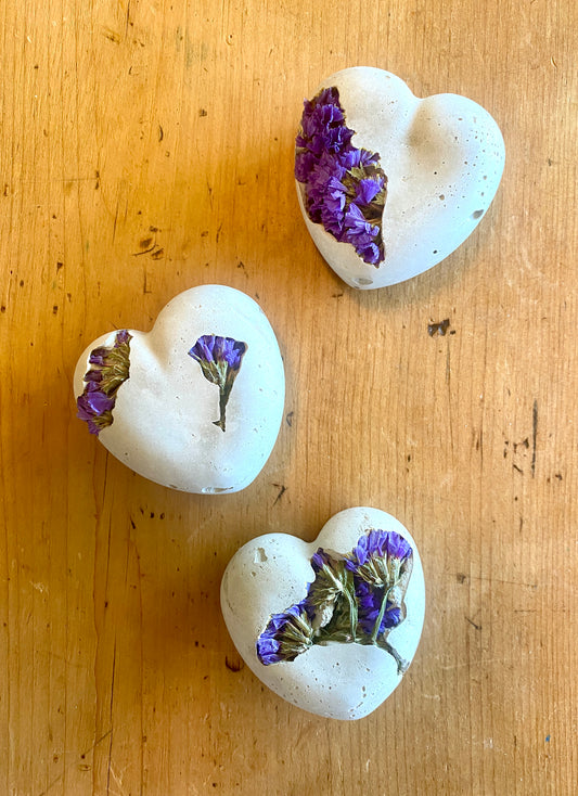 Petrified Sea Lavender Heart