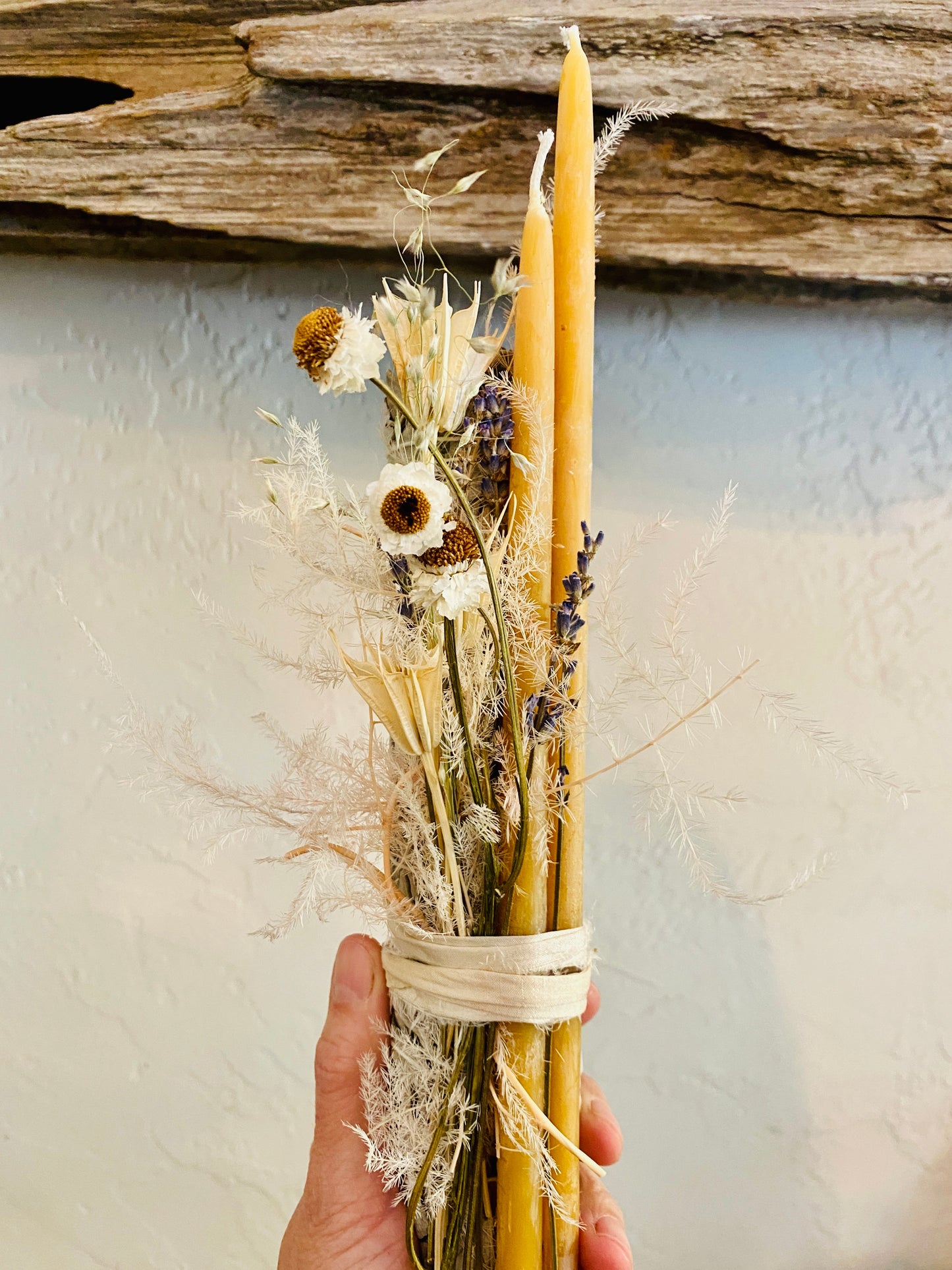 Ceremonial Wildflower, Sage + Beeswax Taper Bundle